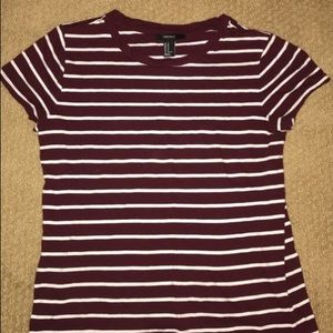 Rep and white stripped forever 21 tshirt